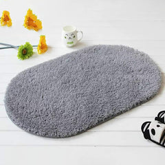 Bathroom Rug 27x18 Inch,Non-Slip Shaggy Microfiber Washable Extra Soft Thick Absorbent Bath Rug Plush Quick Dry Machine Wash Dry Bathroom Rug Sets for Shower Bathroom Floor Kitchen Tub