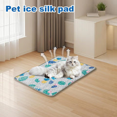 Cooling Mat for Dogs – Foldable Pet Cooling Pad for Cats & Dogs | Scratch-Resistant Sleeping Mat for Indoor, Outdoor, Sofa & Crate Use | Comfortable Summer Pet Bed for Heat & Rest