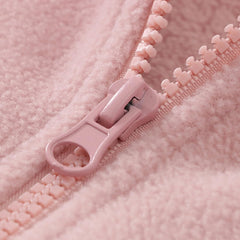 LittleSpring Neutral Boys Girls Fleece Zip Up Jackets with Sherpa Lined