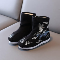 Home Shoes Baby Girls Boys Cloth Shoes Children Embroidered Shoes Hanfu Shoes Boots Chinese New Year Shoes Cotton