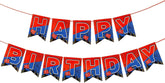 Spider Birthday Banner, Pre-Strung Colorful Spider Theme Happy Birthday Sign Garland Cartoon Movie Hanging Decorations for Boys Kids Party Baby Shower Supplies