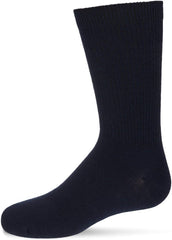 MeMoi Boys' 3 Pair Pack Thin Ribbed Cotton Blend Crew Socks