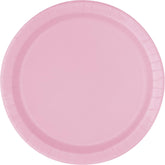 Lovely Pink Solid Round Dessert Plates - Vibrant 7" (Pack of 20) - Sturdy & Stylish - Perfect for Birthdays, Showers & Celebrations