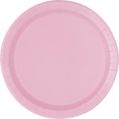 Lovely Pink Solid Round Dessert Plates - Vibrant 7" (Pack of 20) - Sturdy & Stylish - Perfect for Birthdays, Showers & Celebrations