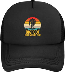 Vintage Bigfoot Mesh Baseball Cap Casual Trucker Hats Adjustable Hats Mesh Running Hat