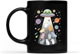 Alien Abduction Cats UFO Flying Saucer Space Women Girls Kid Coffee Mug, Gift For Men, Women, Coffee Cups 11oz - 15oz
