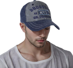 Alorn Vintage Baseball Cap Mens Distressed Embroidered Washed Relaxed Fit Dad Cap Adjustable Cotton UK