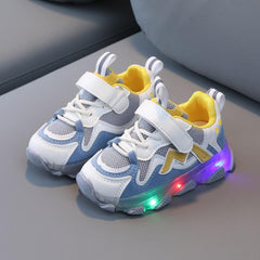 Kid Shoes Baby Boys Girls Led Light Luminous Running Sport Shoes Toddler Lightweight Fashion Mesh Flashing Sneakers