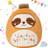 16" Birthday Cat Plush Pillow Stuffed Animals Original Wink Kitty Kitten Large Plushie Cuddle Squishy Happy Birthday Gift for Kids Boys Girls