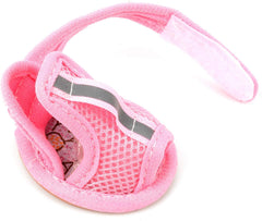 Ranphy Small Dog Sandals Water Resistant Summer Paw Protector for Hot Pavement Anti-Slip Boots for Boy Girl Breathable Mesh Dog Shoes,Red,5#