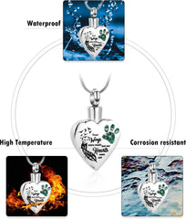 memorial jewelry Your Wings were Ready, But My Heart was Not Stainless Steel Carved Locket Cremation Urn Necklace for Pet Dog Cats