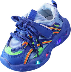 Light Up Toddler Boys Girls Shoes Flashing Lightweight Tennis Walking Sneakers Shoe for Girls Size 5 Big Girls