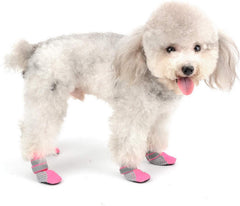 SMALLLEE_LUCKY_STORE Summer Breathable Small Medium Dog Boots Shoes Nonslip Booties Sole Paw Protector for Hardwood Floor Hot Pavement Refective Blue XL