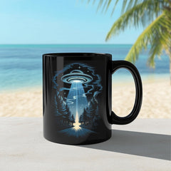 UFO Aliens Flying Saucer - Style - Starry Night Coffee Mug, Gift For Men, Women, Coffee Cups 11oz - 15oz