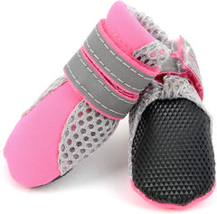 SMALLLEE_LUCKY_STORE Summer Breathable Small Medium Dog Boots Shoes Nonslip Booties Sole Paw Protector for Hardwood Floor Hot Pavement Refective Blue XL