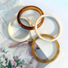 Colorful Acrylic Chunky Bangles for Women Trendy Resin Bangle Cuff Jewelry Gift