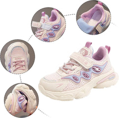 IWIHMIV Sneakers for Boys Kids Sneakers Girls Running Tennis Shoes Athletic Sports Casual Boys Slip On Shoes Toddler Sneakers