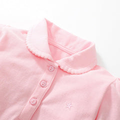 Children's Boy Long Sleeve ๐ฃ๐ผ๐น๐ผ Solid Color Button T-Shirts Tops Toddler Spring Sweatshirt Pullover Clothing