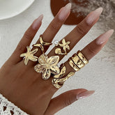 Chunky Gold Rings for Women Bold Statement Jewelry Fashion Ring Set