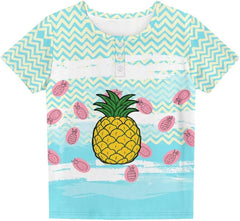 Girls Short Sleeve T Shirts Kids Summer Tops Henley Shirts for Girls Loose Fit Scoop Neck Tee with Button