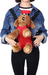 Pet Carrier Backpack, Legs Out Front Cat Dog Travel Bag Puppy Backpacks for Traveling Hiking Camping(red S)