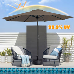 7.5ft 9ft 10ft Outdoor Table Market Yard Umbrella Canopy Top Replacement UV Protective Covers Cloth, 6 Ribs 8 Ribs Patio Umbrella Replacement Top Canopy Cover