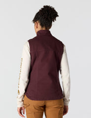 Carhartt Women's Relaxed Fit Washed Duck Sherpa-Lined Mock-Neck Vest