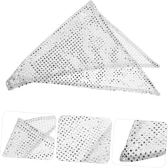 2PCS Shiny Sequin PET Bandana Triangle Scarf for Dogs Reversible Dog Neck Scarf Sturdy and Stylish Saliva Towel for Small to Medium Pets