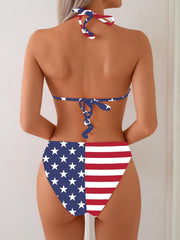 swimall Women's Triangle Bikini Set Cheeky High Cut Sexy Two Piece Swimsuit Cute Halter Bathing Suit