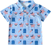 Boys Summer Clothes 8 Toddler Boys Girls Short Sleeve Independence Day 4 of July Kids Tops T Shirt with Infant