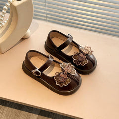 IWIHMIV Toddler Girl Mary Jane Shoes Girls Dress Shoes Toddler Flower Girl Kids Mary Jane Shoes Flat School Wedding Party Shoes