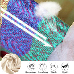 Hammock Chair Swing Comfortable Breathable Cotton Canvas Hammock Swing 400Lbs Portable Hanging Chair for Outdoor, Home, Patio, Yard Hanging for Bedroom