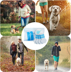 Dog Boots, 20 Pet Shoes, Waterproof Puppy Paws Protector with Adjustable Strap, Woven Fabric paw Protection Boots for Small, Medium, Large Dogs, Puppies, Cats, Kittens for Indoor and Outdoor