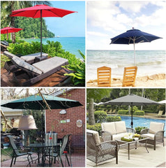 Patio Umbrella Replacement Canopy Parasol Fabric Cover, Outdoor Market Patio Table Umbrella Coverwith 6 Ribs, Umbrella Canopy Water Resistant Cloth (Navy,2.5m/8ft)