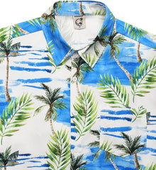 Hardaddy Men's Hawaiian Shirt Short Sleeves Coconut Printed Button Down Summer Beach Casual Shirts