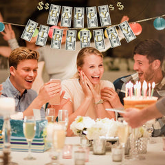 Bill Dollar Birthday Party Banner Money Happy Birthday Banner Money Party Supplies Money Dollar Bill Signs for Baby Shower Kids Money Birthday Decorations