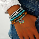 Western Boho Turquoise Beaded Bracelets for Women Trendy Jewelry 2025