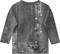 Kids Girls Tops Summer 3/4 Sleeve Cowl Neck T Shirts for Girls Flower Pattern Shirts Short Sleeve Soft Blouses & Shirt