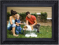 kieragrace KG Claire Photo Frame - Black W/ Leaf Border, 5" x 7"