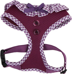PUPPIA Vivien Dog Harness Over-The-Head All Season Cute No Pull No Choke Walking Training Adjustable for Small Dog, Black, Small