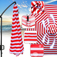 300CM/9.8FT Patio Umbrella Replacement Canopy 8 Ribs, Outdoor Umbrella Canopy 230CM/7.5FT 270CM/8.8FT Table Market Yard Umbrella Replacement Top Cover For Backyard Garden Beach Patio