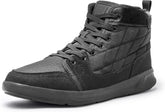 High-Top Men’s Casual Shoes - Genuine Microfiber Suede Boots with Side Zipper, Lightweight Flexible Sole, Well-Cushioned Breathable and Removable Insoles