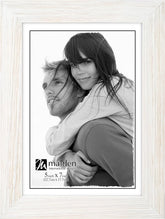 Malden Real Glass Wide Wood Molding Picture Frame, 4" x 6", Rustic Rough Black