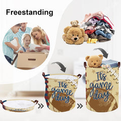 Sports Balls Baby Laundry Hamper Collapsible Clothes Kids Storage Basket Large Boys Gift Toy Box Bin for Play Room, Baseball, 36L