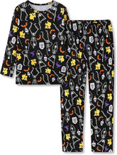 Tebbis 2-Piece Cozy Pajamas For Little/Big Boys Gamer Yellow Long Sleeves Soft PJs Set Kid Size 6-18