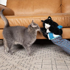 Cat Wrestling Toy Puppet, Essential Cat Wrestling Gloves for Pet Lovers, Padded Wrestler Dolls, Soft Plush Toys for Interactive Games, Suitable for Kittens and Adult Cats.