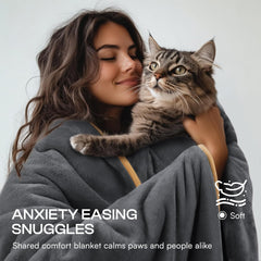 Waterproof Pet Blanket, Liquid Pee Proof Dog Blanket for Sofa Bed Couch, Reversible Sherpa Fleece Furniture Protector Cover for Small Medium Large Dogs Cats, Grey Beige Small(40" x 28")