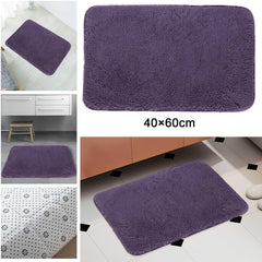 Bathroom Bath Rug Mat Super Soft Super Absorbent Chenille Bathroom Rug for Bathroom Non-Slip Plush Bath Carpet Quick Dry Machine Washable Easy to Clean for Kitchen