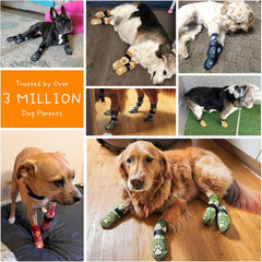 BEAUTYZOO Dog Socks for Hot/Cold Pavement to Prevent Licking Paws,Anti Slip Grippy Dog Boots&Paw Protectors for Hardwood Floors,Traction Control Shoes Booties for Puppy Small Medium Large Senior Dogs