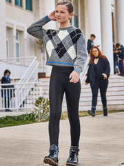 Mayoral Synthetic Leather Leggings for Girls Black